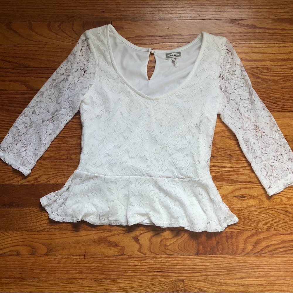 Kirra White Lace Crop- Top
